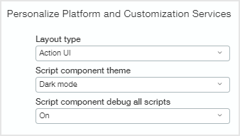 preferences UI options